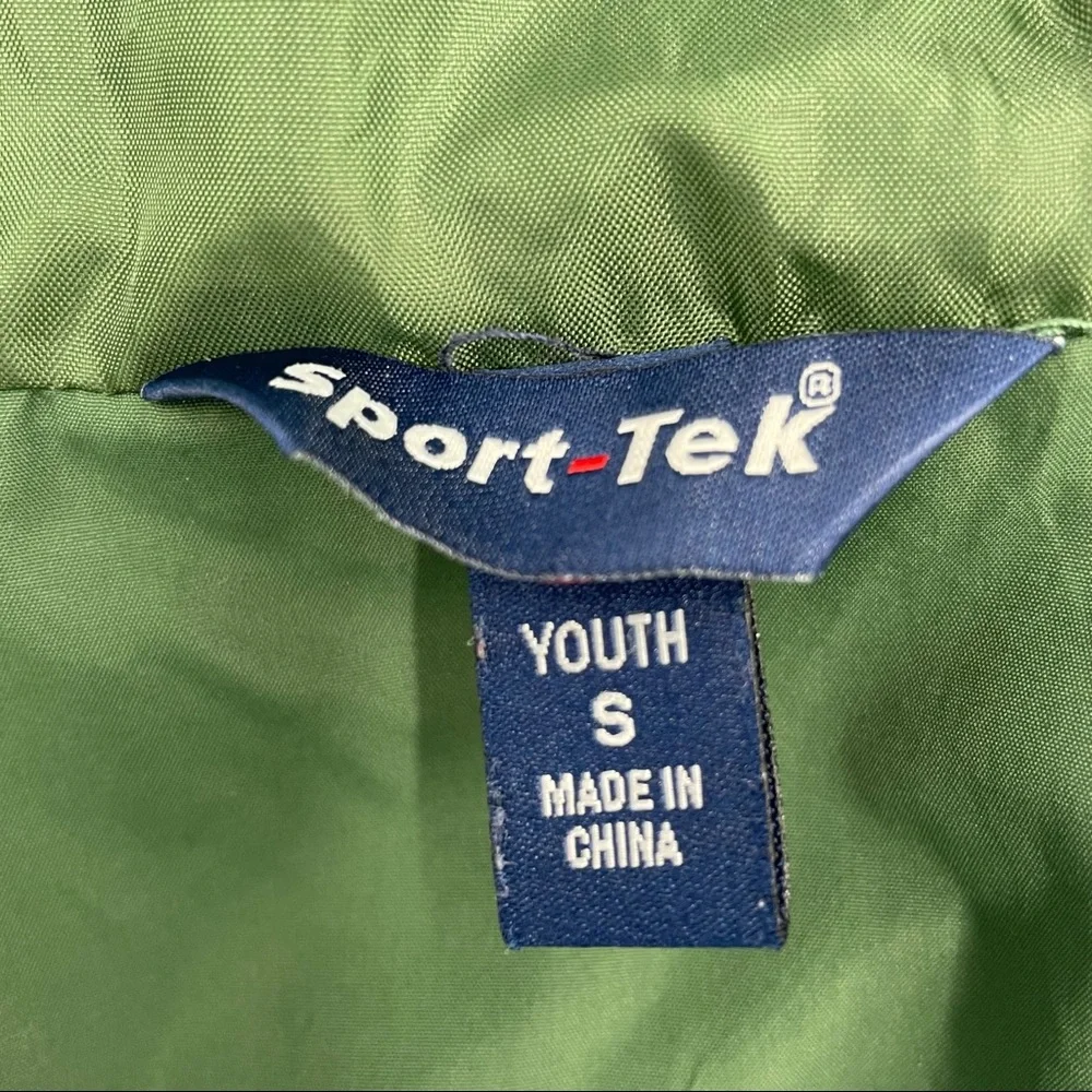 Child's Evergreen Forest‎ Pawprint Raincoat Windbreaker Green Hood Size Small
